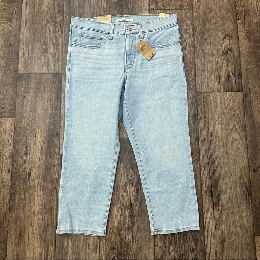 Levis 311 Shaping Skinny Capri Jeans Women’s Sz 30 Waist Blue Denim Zipper New